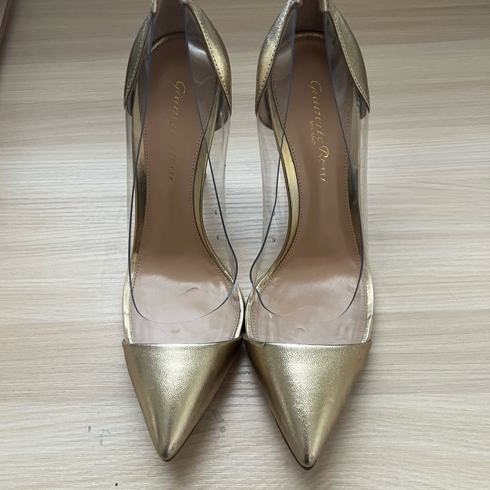 Gianvito Rossi Metallic Gold Heels